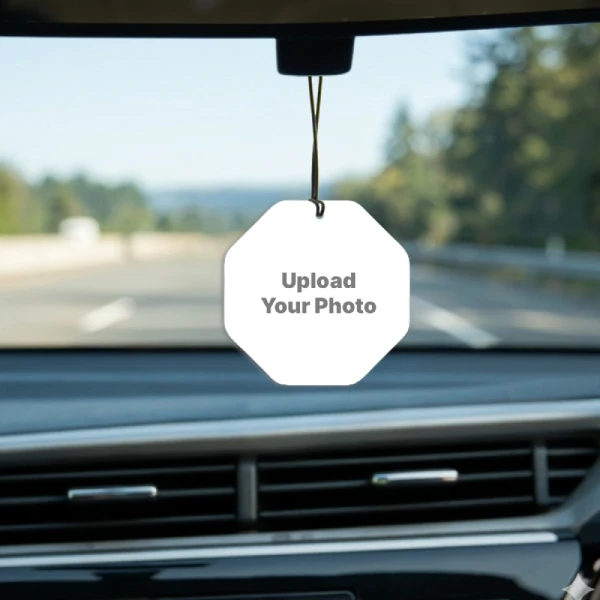 Custom Acrylic Octagon Shaped Car Photo Hangings