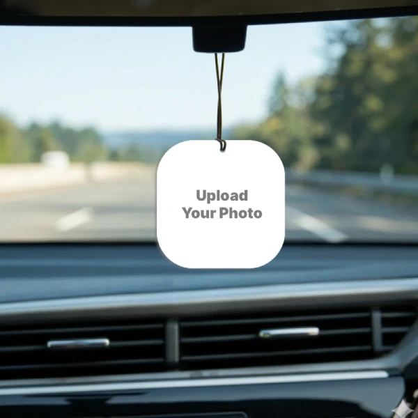 Custom Acrylic Rounded Square Shaped Car Photo Hangings