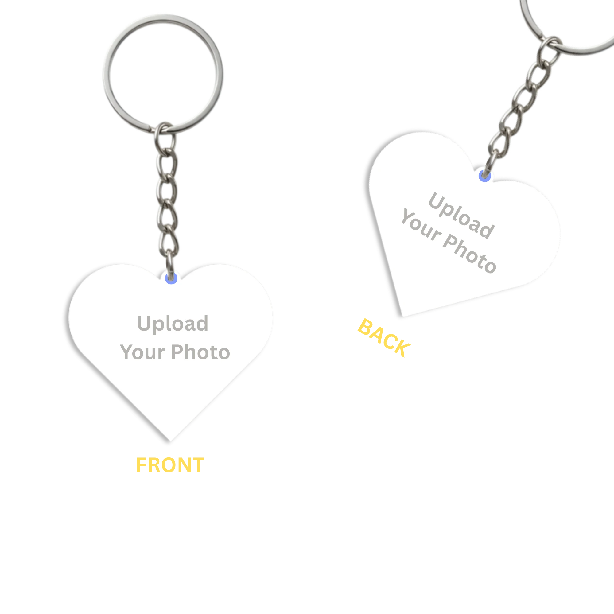 Custom Acrylic Heart Photo Keychain
