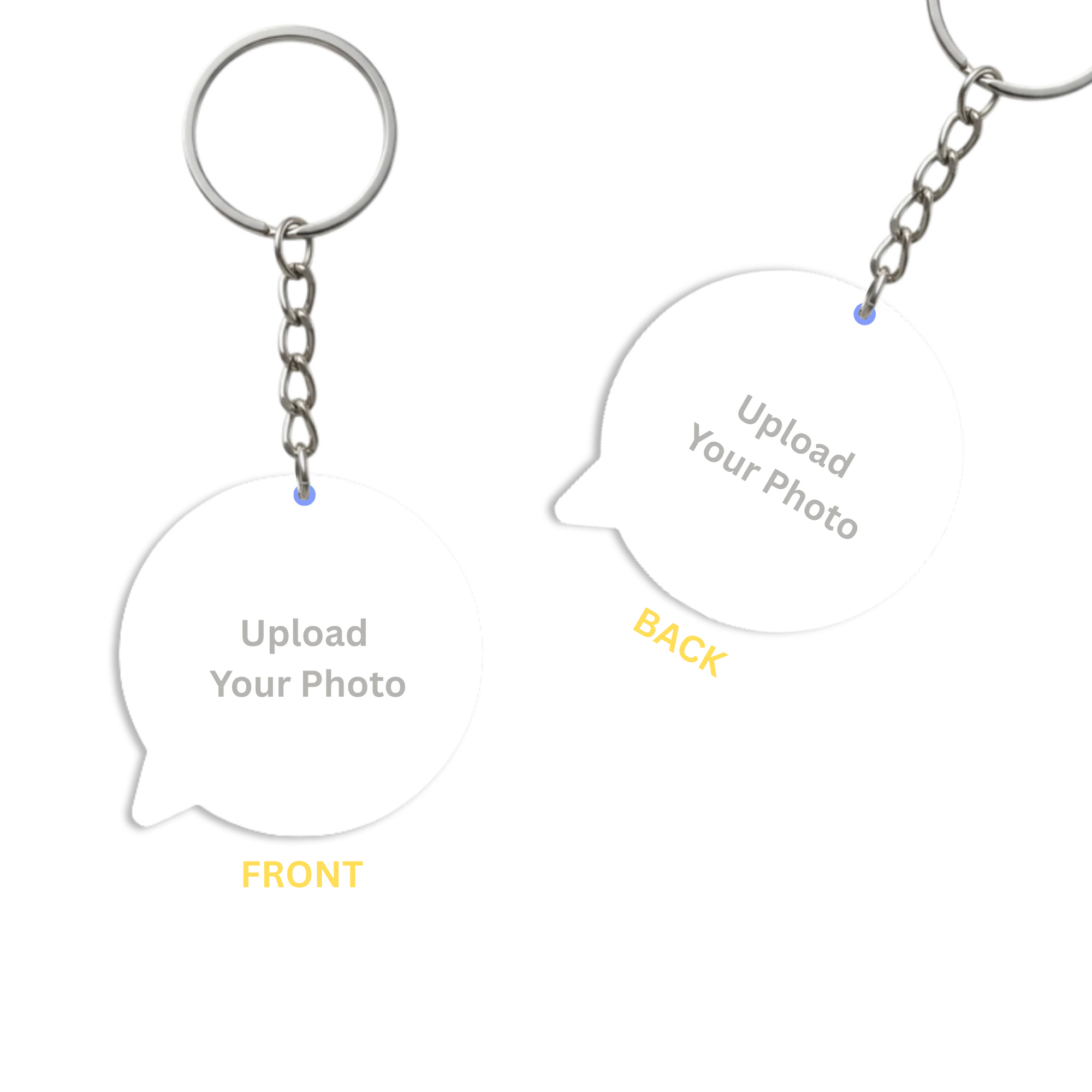 Custom Acrylic Message Photo Keychain