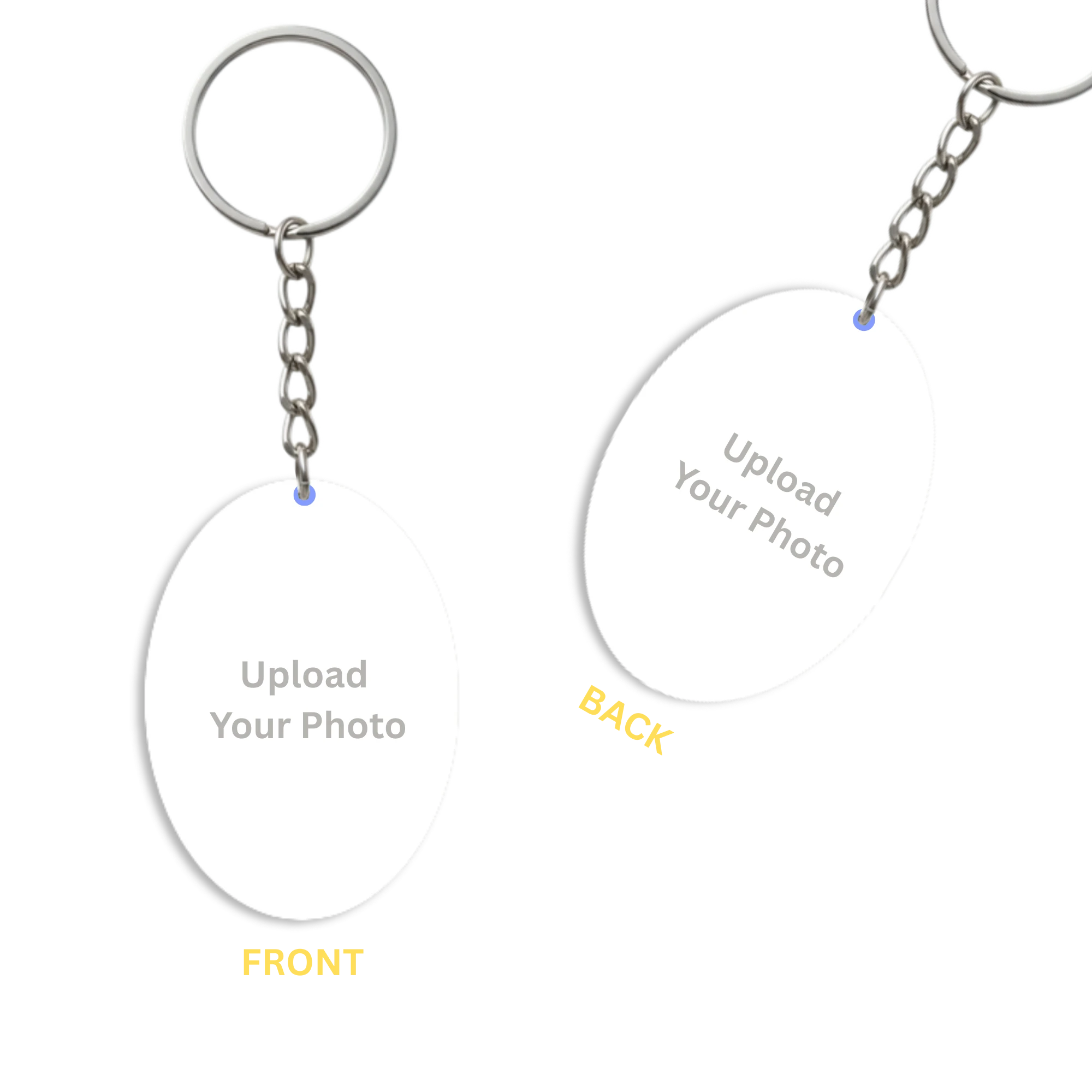 Custom Acrylic Oval Photo Keychain