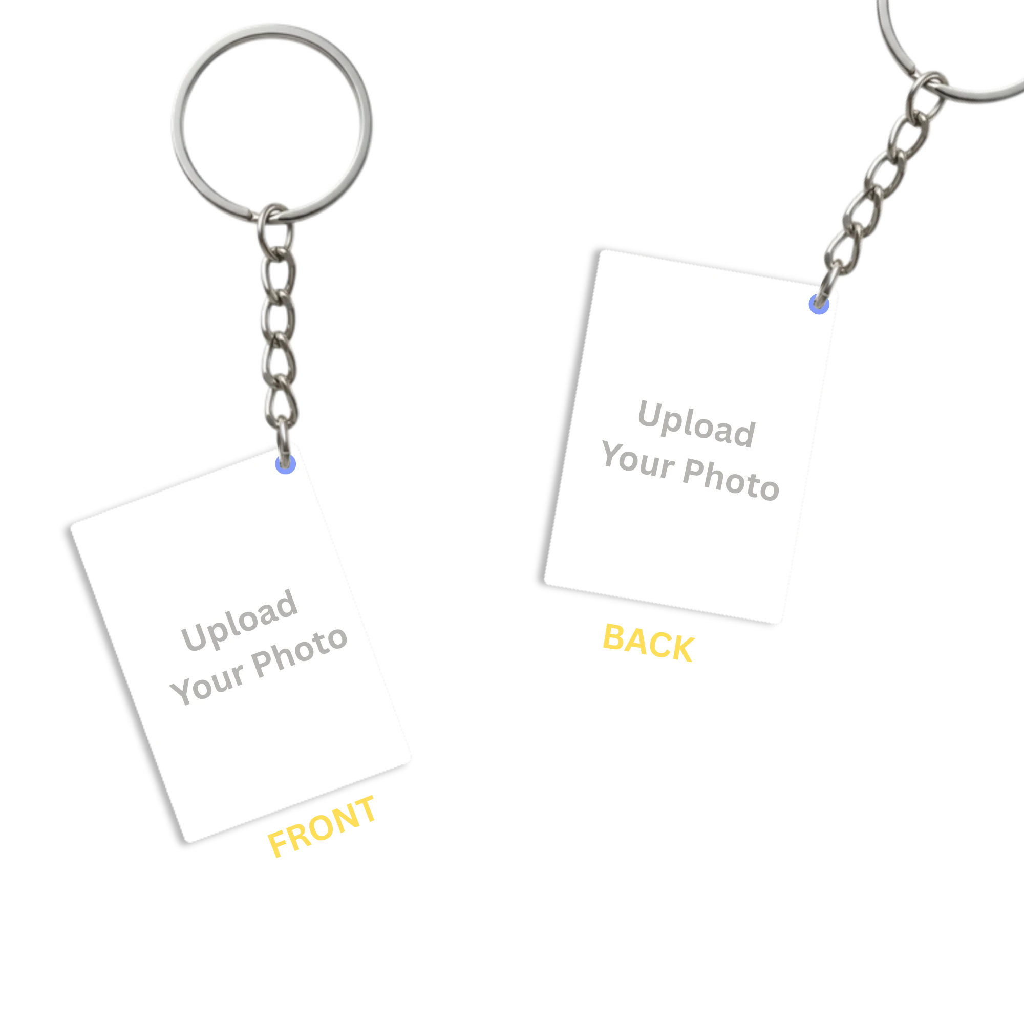 Custom Acrylic Rectangle Tilted Photo Keychain