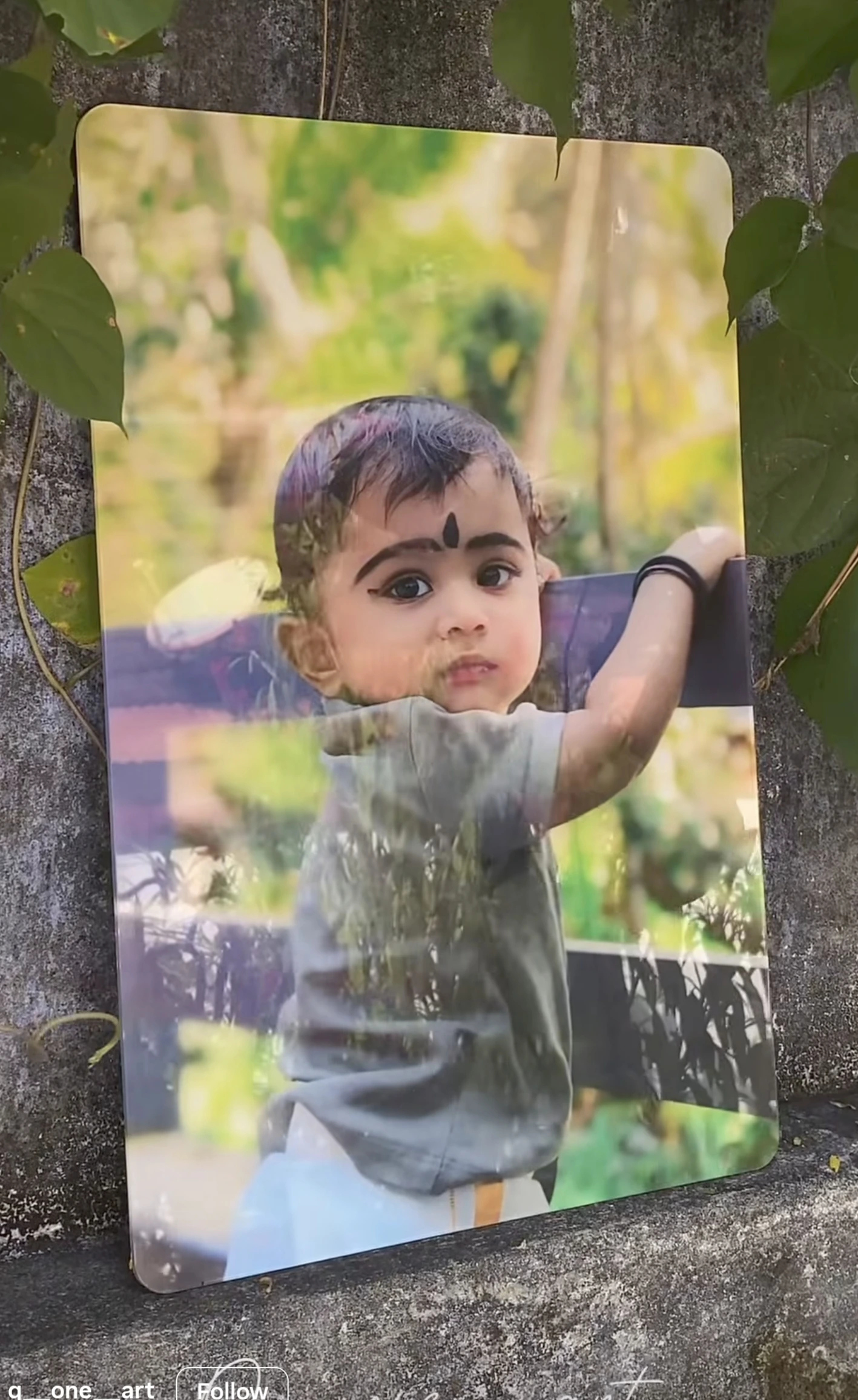 Custom photo frame wall display