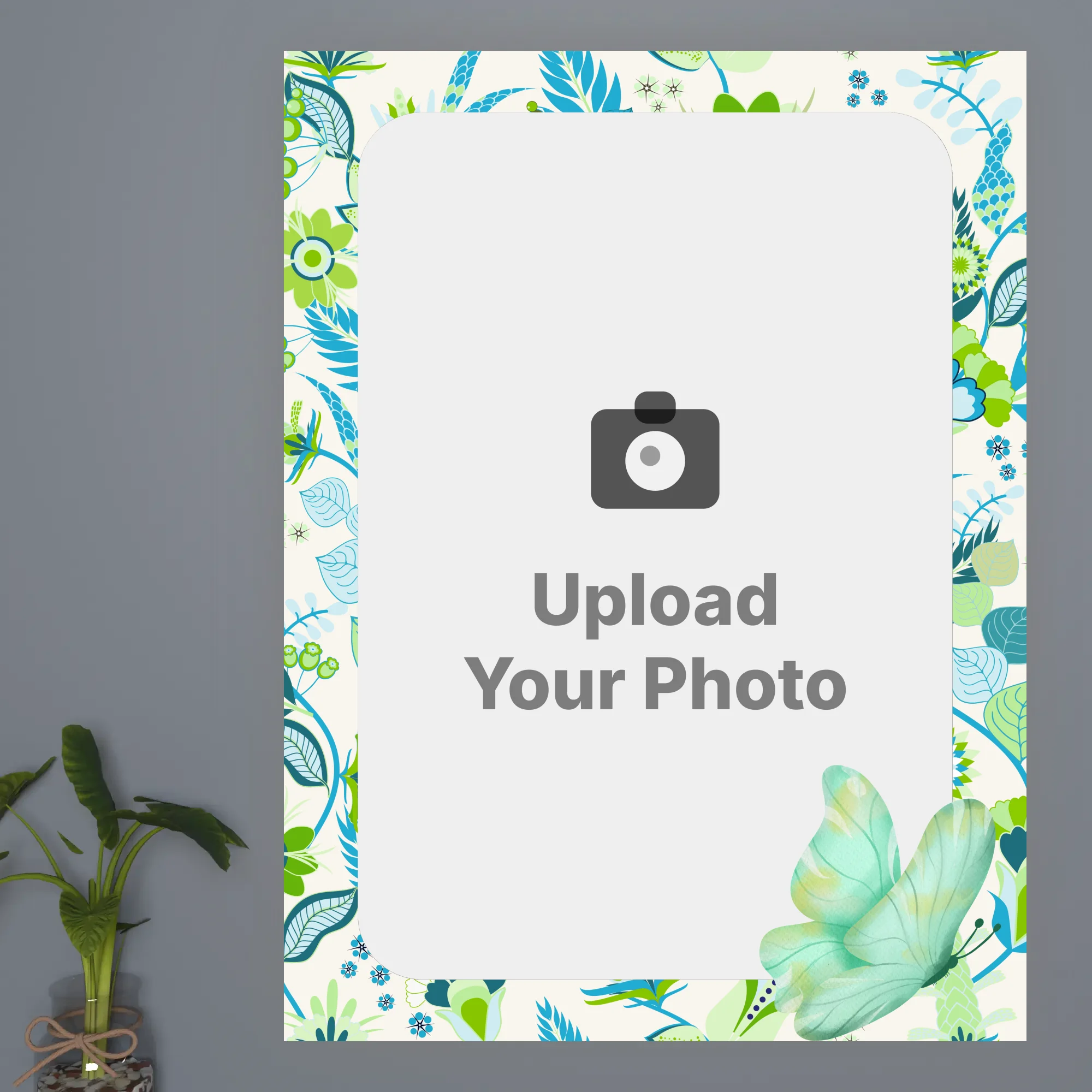 Butterfly leaves Border Acrylic Photo Frame | Mehabooba