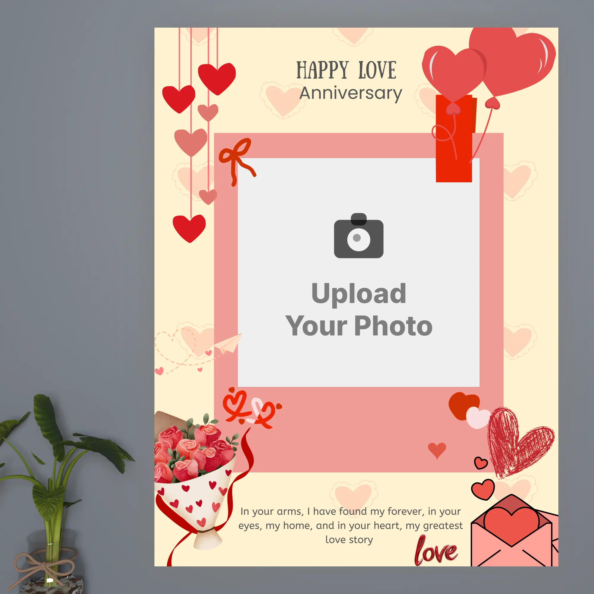Happy Love Anniversary Acrylic Photo Frame | Mehabooba